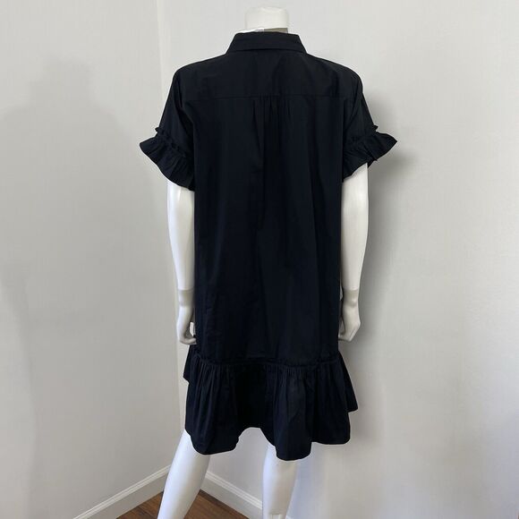 J. Crew Elegant Black Ruffle Mini Dress - Picture 6 of 12